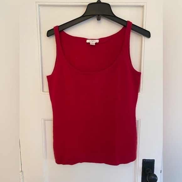 Ann Taylor Cashmere Sleeveless Tank Red Sweater Size Small - Picture 1 of 4